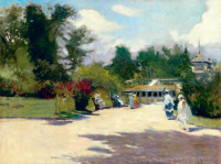 Berkes Antal (1874 - 1938): Tavaszi séta a Városligetben, 1915
