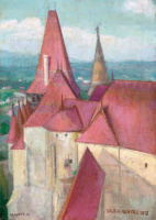 Gerster Károly (1859 - 1940): Vajdahunyad vára (Erdély), 1912