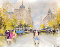 Berkes Antal (1874 - 1938): Nagyvárosi nyüzsgés