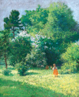 Poll Hugó (1867 - 1931): Gyerekek a parkban