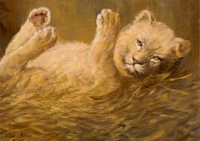 Vastagh Géza (1866 - 1919): Oroszlánkölyök