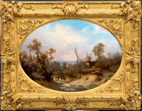 Ifj. Markó Károly (1822 - 1891): Itáliai táj (Hazafelé), 1877