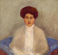 Konstantin Frida (1884 - 1918): Fiatal nő bécsi fotelben, 1910-es évek