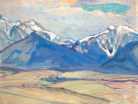 Konstantin Frida (1884 - 1918): Kilátás Nagyőrből a Tátrára, 1910 körül