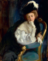 Vaszary János (1867 - 1939): Hölgy kalapban, 1905-1906 között