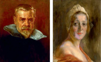Karlovszky Bertalan (1858 - 1938): Karlovszky Bertalan és felesége portréja, 1931