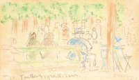 Vaszary János (1867 - 1939): Párizsi park (Jardin des Tuilleries), 1930