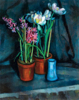 Kmetty János (1889 - 1975): Műtermi csendélet kékben (Hommage á Cézanne), 1910-es évek