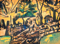 Scheiber Hugó (1873 - 1950): Fények a parkban, 1920-as évek közepe