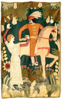 Tichy Gyula (1879 - 1920): Hódítás (Vitéz, fehér ló, fiatal lány), 1910 körül