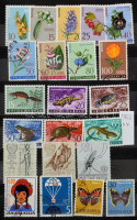 Jugoszlávia + kevesebb Horvátország, Szerbia, Szlovénia, Albánia 1919-1990 664 db bélyeg, köztük sorok, ívszéli értékek is, 12 lapos közepes Philux berakóban