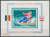1976 Téli olimpia sor Mi 3312-3317 + fogazott és vágott blokk Mi 128-129