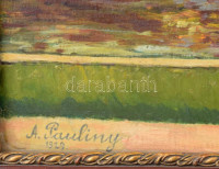 A Pauliny jelzéssel: Schönbrunni kastély parkja, 1929. Olaj, falemez. Dekoratív fakeretben. 47,5×65 cm