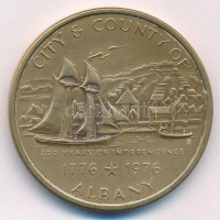 Amerikai Egyesült Államok 1976. 'A függetlenség 200. évfordulója - Albany Város és Megye / Philip Schuyler 1775-1783' bronz emlékérem (37mm) T:XFUSA 1976. '200th anniversary of the independence - City & County of Albany / Philip