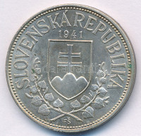 Szlovákia 1941. 20K Ag 'Cirill és Metód' T:AU patina Slovakia 1941. 20 Korun Ag 'St. Kyrill and St. Methodius' C:AU patina Krause KM#7.1