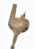 Ezüst (Ag) belga díszvilla, Mechelen, St. Rombout (Szent Rumbold-katedrális) motívummal. Jelzett (835), kis kopással, nettó: 11,1 g, h: 12 cm