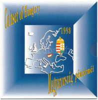 1993. 10f-200Ft (11xklf) forgalmi sor 'Magyarország pénzérméi' karton dísztokban, benne 200Ft Ag 'MNB' T:BU patinaAdamo FO26