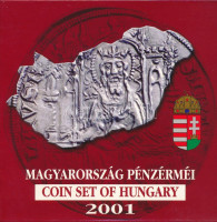 2001. 1Ft-100Ft (7xklf) forgalmi sor dísztokban, 'Magyarország pénzérméi' sorozat T:PP patina, belső tok ragasztása kissé elengedett Adamo FO34