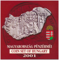 2001. 1Ft-100Ft (7xklf) forgalmi sor dísztokban, 'Magyarország pénzérméi' sorozat T:PP kis patinaAdamo FO34