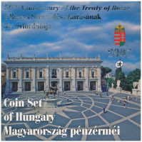2007. 1Ft-100Ft (7xklf) forgalmi sor szettben,'A Római Szerződés aláírásának 50. évfordulója' + 50Ft '50 éves a Római Szerződés' T:PP kis patina Adamo FO41