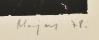 Major Kamill (1948-): Geometrikus kompozíció. Szitanyomat, papír, jelzett, számozott (49/100). 45×28,5 cm / screenprint on paper, signed, numbered (49/100)