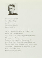 Richard Mortensen (1910-1993): Kompozíció (cím nélkül). Szitanyomat, papír, jelzés nélkül, Galerie Denise René kiadása 1964, üvegezett fakeretben, 19x18,5 cm / serigraphy on paper, unsigned, edited by Galerie Denise René 1964, framed