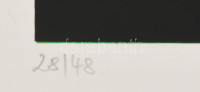 Josef Linschinger (1945-): Geometrikus kompozíció, 1994. Szitanyomat, papír. Jelzett. Számozott (28/48). 48x48 cm / Screenprint on paper, signed, numbered (28/48).