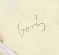 Boris László (1897-1924), 5 db mű: Boksz-sorozat I-V. Vegyes technika, papír, mind jelzett. Hátoldalán Haas Galéria kiállítási címkéivel. Üvegezett fa keretben, 15×22 cm / László Boris (1897-1924), 5 works of art: Box-series I-V.