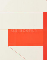 Nádler István (1938-): Geometrikus kompozíció, 1978 (cím nélkül). Szitanyomat, papír, jelzett. Üvegezett keretben. Néhány apró, alig észlelhető folttal. 64x48 cm. / serigraphy on paper, signed, framed.