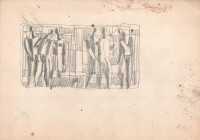 Aczél Ilona (1929-2000), össz. 4 db mű: Alakok, csendélet, zenészek. Tus, filctoll, ceruza, papír. Egyik jelzett, datált (1974) és Aczél Ilona autográf soraival. Egy másik kétoldalas. 30x21 cm körüli méretekben.