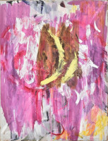 Bolyki Viola (1977- ): Hold. Olaj, farost, jelzett a hátoldalán, 90x70 cm