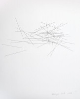 Bálványos Levente (1966-): Kompozíció (cím nélkül), 2021. Ceruza, papír. Jelzett. Számozott: 0 1/1. Egyedi, gyűjtói darab! 50x40 cm.