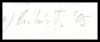Csikós Tibor (1957-): Színes kép (olvashatatlan címmel). Aquatinta, papír, jelzett, művészpéldány EA jelzéssel, 13,5x7,5 cm