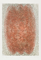 Csikós Tibor (1957-): 'Folyamat G 02'. Litográfia, papír, jelzett, művészpéldány EA jelzéssel, 35x25 cm