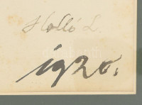 Holló László (1887-1976): Női akt, 1920. Lavírozott tus, papír, jelzett, kissé foltos, üvegezett fakeretben, 28x17,5 cm