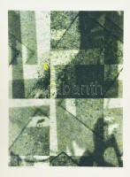 Haász Ágnes (1951-): Mint azokon a napokon, 2001. Szitanyomat, papír. Jelzett. Számozott (9/30). Hátoldalán címkén feliratozott. 38x28 cm