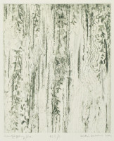 Kádár Katalin (1951-): Csendfüggöny/10. Rézkarc, papír, jelzett, művészpéldány EA II/II számozással. 19,5x16,5 cm