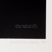 Josef Linschinger (1945-): Átlós kompozíció, 1994. Szitanyomat, papír. Jelzett. Számozott (28/48). 48x48 cm / Screenprint on paper, signed, numbered (28/48).