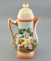 Capodimonte jellegű, monumentális fajansz kancsó, szép állapotban, m: 45 cm