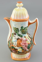 Capodimonte jellegű, monumentális fajansz kancsó, szép állapotban, m: 45 cm