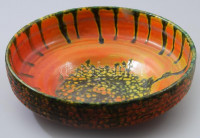 Karda Imre (1919-1998): Kaspó. Kopással, jelzett, d: 24 cm, m: 7,5 cm