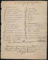 cca 1742 Onogographon (akrosztikon)- Napoleont dicsőítő, a verssorok első betűiből a nevét kiadó költemény Gebhard Leberecht von Blücher, Wahlstatt hercege porosz tábornok a Lipcsei Népek csatája részvevője halálára írva. / cca