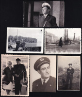 6 db hajósokat ábrázoló vegyes fotó (MAHART, Dunai Flottilla, stb.), 10x7 cm és 8,5x5,5 cm között