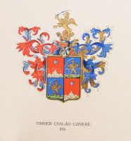 ca 1900 13 db különböző nemesi címer, Litografált címerrajzok, ca 1900 Posner Károly., lap méret 25x35 cm szép állapotban