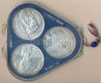 1977. 200Ft Ag (3xklf) 'Magyar festők II. / Csontváry, Mányoki, Rippl-Rónai' érmesor plombált Magyar Nemzeti Bank műanyag tokban T:BU patinaAdamo EM52, EM53, EM54