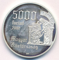 2007. 5000Ft Ag 'Árpád-házi Szent Erzsébet' T:AU (eredetileg PP) folt Adamo EM213