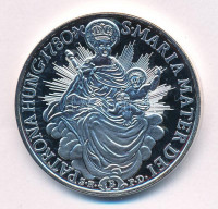 DN 'Magyarok Kincstára - Mária Terézia ezüst tallér, 1780' ezüstözött réz-cink ötvözet utánveret, kapszulában, tanúsítvánnyal (40mm) T:PP
