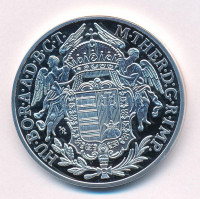 DN 'Magyarok Kincstára - Mária Terézia ezüst tallér, 1780' ezüstözött réz-cink ötvözet utánveret, kapszulában, tanúsítvánnyal (40mm) T:PP