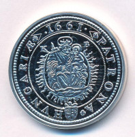 DN 'Magyarok Kincstára - I. Lipót 15 krajcár 1661' ezüstözött rézötvözet utánveret tanúsítvánnyal, kapszulában (30mm) T:PP kis patina