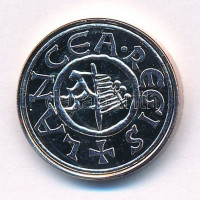 DN 'Magyarok Kincstára - Lancea Regis' ezüstözött réz-cink ötvözet utánveret, kapszulában (20mm) T:PP